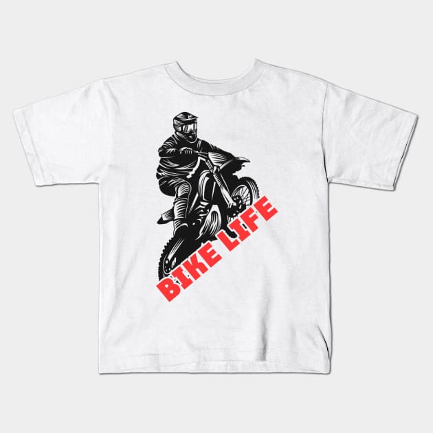 Life Behind Bars Motorcycle Rider Tee Shirt Gift Kids T-Shirt by fiar32